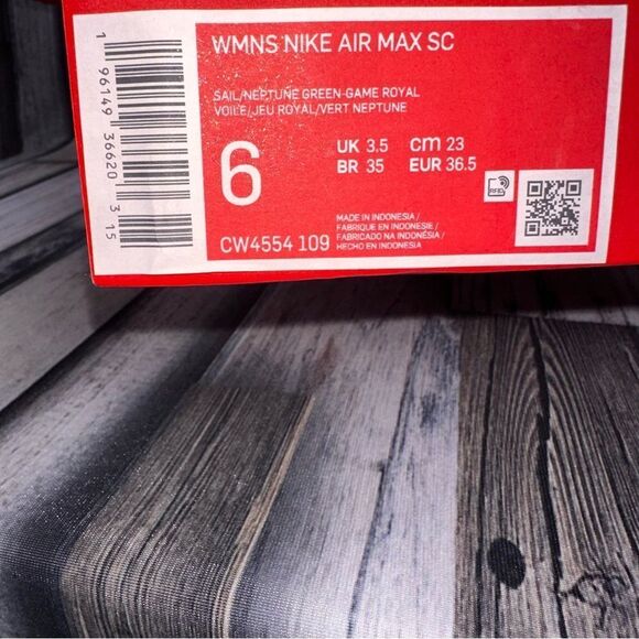 |NIB| NIKE Air Max SC Sail/Neptune Green-game Royal-white - Picture 7 of 8